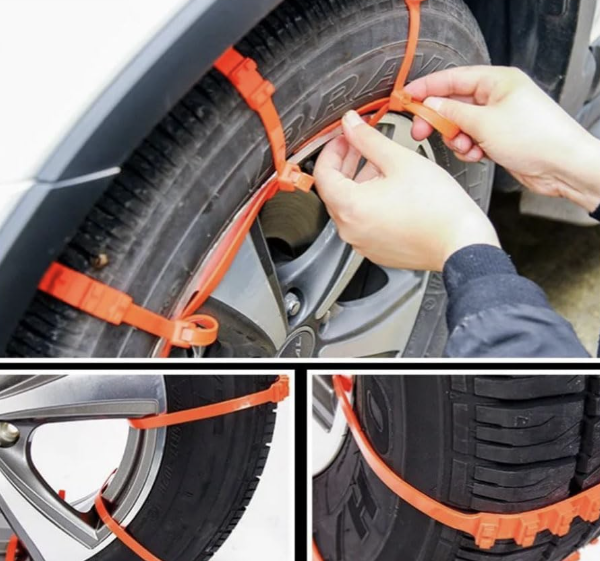 Zip-tie Emergency Portable Snow Tire Chains