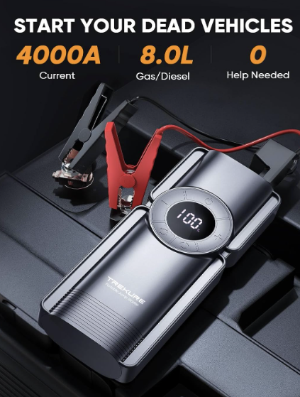 TREKURE 5-in-1 Battery Booster Jump Starter