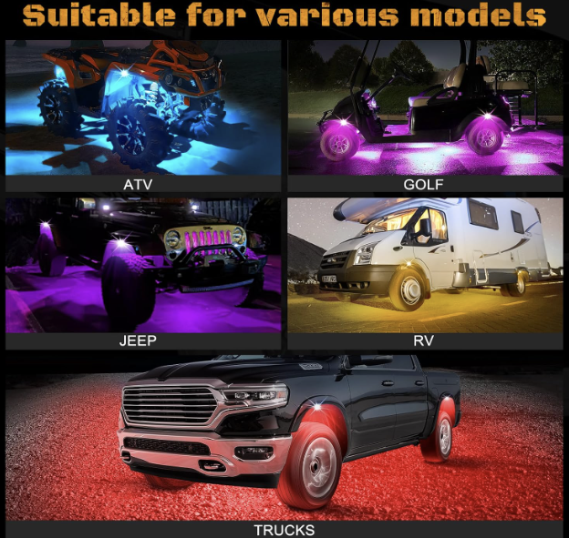 6 Pods RGB LED Rock Lights Kit