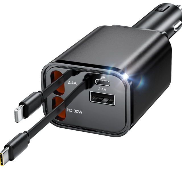 Retractable Car Charger Adapter